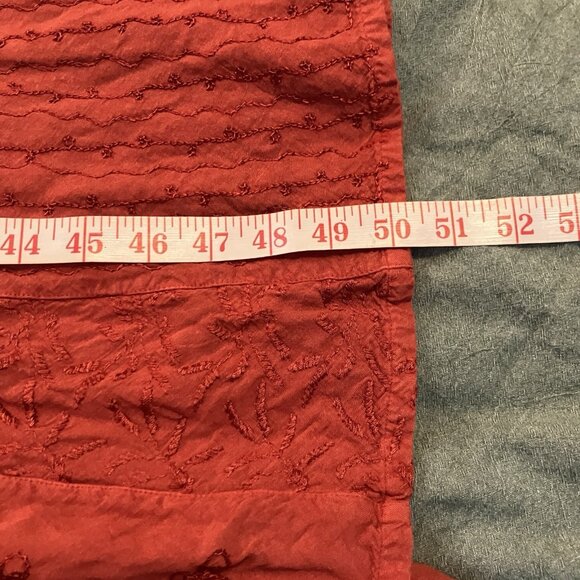 Y2K Daniel Laurent Maxi Dress Womens S Red Floral Embroidered Boho Fairy Vintage - Picture 10 of 10